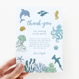 Ocean Boy Verjaardagsfeestje Bedankkaart