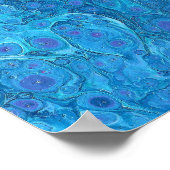 Ocean Breeze 2 Rustgevende Blauw Abstract Poster P (Hoek)