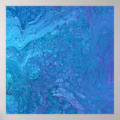 Ocean Breeze 2 Rustgevende Blauw Abstract Poster P (Voorkant)