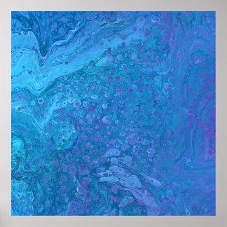 Ocean Breeze 2 Rustgevende Blauw Abstract Poster P