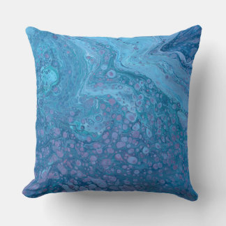Ocean Breeze 3 Blue Purple Abstract Accent Pillow Kussen