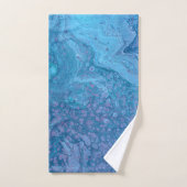 Ocean Breeze 3 Blue Purple Abstract Bath Towel Set Bad Handdoek (Handdoek)