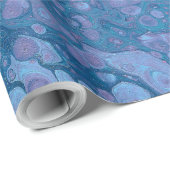 Ocean Breeze 3 Blue Purple Abstract Wrapping Paper Cadeaupapier (Rol Hoek)