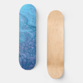 Ocean Breeze 3 Soft Blue Abstract Skateboard Deck (Voorkant)