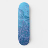 Ocean Breeze 3 Soft Blue Abstract Skateboard Deck (Voorkant)