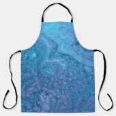 Ocean Breeze 3 Soft Blue Purple Abstract Apron Schort (Voorkant)