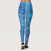 Ocean Breeze 3 Zachte Blauwe Paarse Abstracte Legg Leggings (Achterkant)