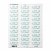 Ocean Breeze Beach bruiloft Monogram Adres Label (Full Sheet)