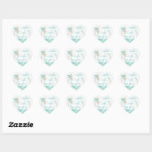 Ocean Breeze Beach Wedding Envelope Seal Hart Sticker (Vel)