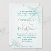 Ocean Breeze Beach Wedding Kaart (Achterkant)