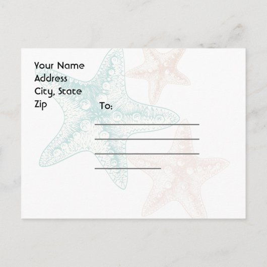 Ocean Breeze Beach Wedding Save the Date Aankondigingskaart (Achterkant)