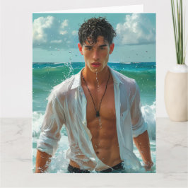 Ocean Breeze Boy Mooie Man Kaart