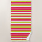 Ocean Breeze Diagonal Stripe Beach Towel Strandlaken (Voorkant)