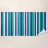 Ocean Breeze Diagonal Stripe Beach Towel Strandlaken (Voorkant)