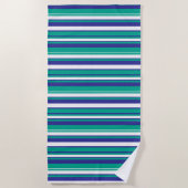 Ocean Breeze Diagonal Stripe Beach Towel Strandlaken (Voorkant)