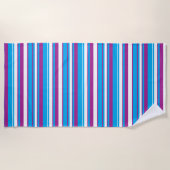 Ocean Breeze Diagonal Stripe Beach Towel Strandlaken (Voorkant)