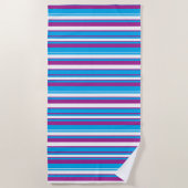 Ocean Breeze Diagonal Stripe Beach Towel Strandlaken (Voorkant)