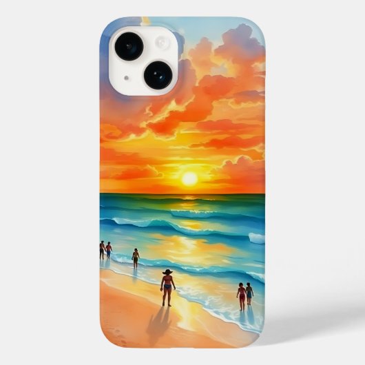 Ocean Breeze en Fiery Skies Case-Mate iPhone Case (Achterkant)