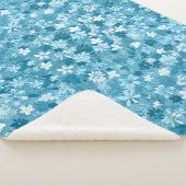 Ocean Breeze Floral Turquoise Botanical Sherpa Deken (3/4)