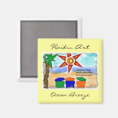 Ocean Breeze Haiku kunstmagneet Magneet (Voorkant / Achterkant)