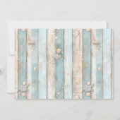 Ocean Breeze Huwelijksuitnodiging Aankondiging (Achterkant)