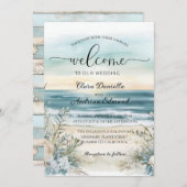 Ocean Breeze Huwelijksuitnodiging Aankondiging (Voorkant / Achterkant)