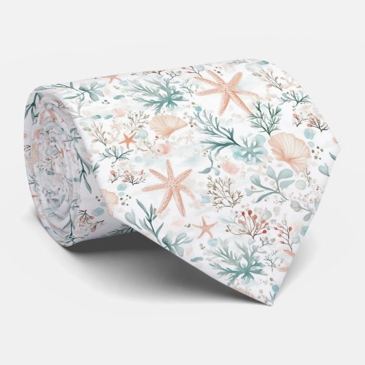 Ocean Breeze-patroon Stropdas (Opgerold)