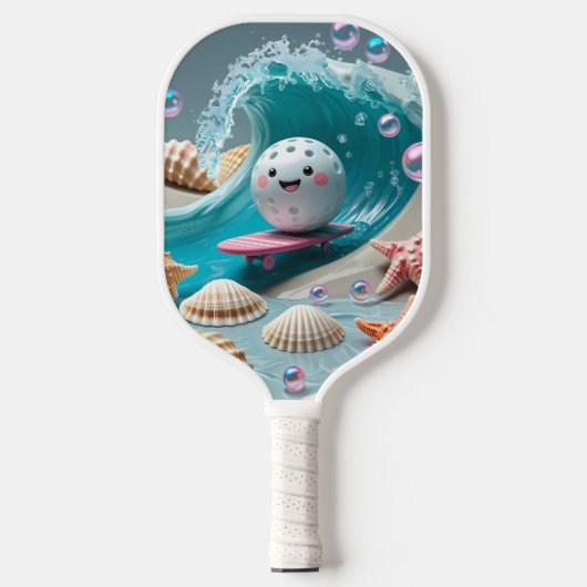Ocean Breeze Pickleball – Schattige Surf & Zeesche Pickleball Paddle (Voorkant)