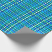 Ocean Breeze Plaid Cadeaupapier (Hoek)