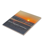Ocean Breeze Quote met prachtige Sunset Tegeltje (Zijkant)