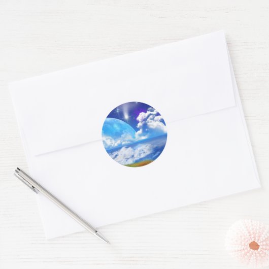 Ocean Breeze Ronde Sticker (Envelop)