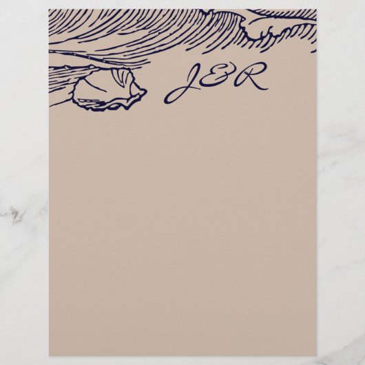 Ocean Breeze | Rustieke strand DIY-enveloppen voer Flyer (Voorkant)