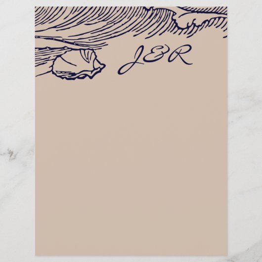 Ocean Breeze | Rustige Beach DIY Enveloppen Liner Flyer (Voorkant)