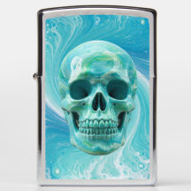 Ocean Breeze Skull Zippo aansteker