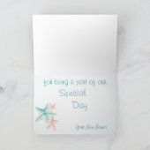 Ocean Breeze Strand Bruiloft Dank Je Bedankkaart (Binnen)