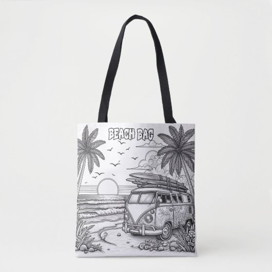 Ocean Breeze Strandkleuring Tote Bag (Voorkant)