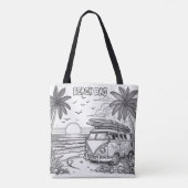 Ocean Breeze Strandkleuring Tote Bag (Achterkant)