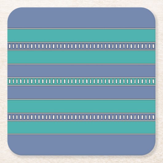 Ocean Breeze Stripes Kartonnen Onderzetters (Voorkant)