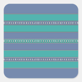 Ocean Breeze Stripes Vierkante Sticker