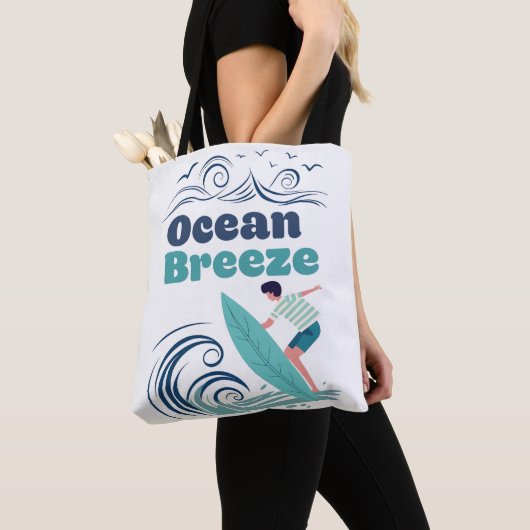 Ocean Breeze Surf Art Canvas tas (Dichtbij)