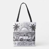 Ocean Breeze Surf kleurstof Tote Bag (Achterkant)