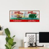Ocean Breeze Sweet Peas Label Poster (Thuiskantoor)