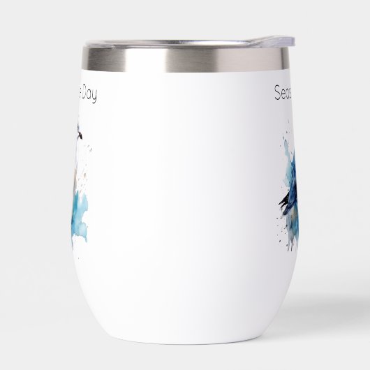 Ocean Breeze: Waterverf Zeemeeuw (Links)