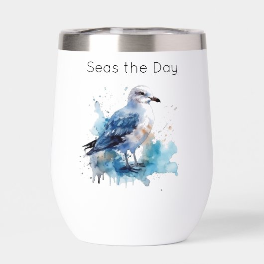 Ocean Breeze: Waterverf Zeemeeuw (Achterkant)