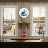 Ocean Breeze: Waterverf Zeemeeuw Grote Klok