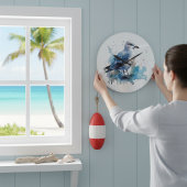 Ocean Breeze: Waterverf Zeemeeuw Grote Klok