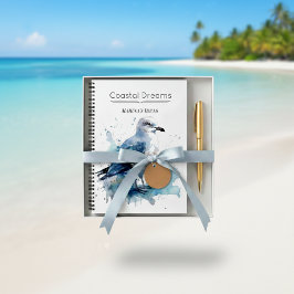 Ocean Breeze: Waterverf Zeemeeuw Notitieboek