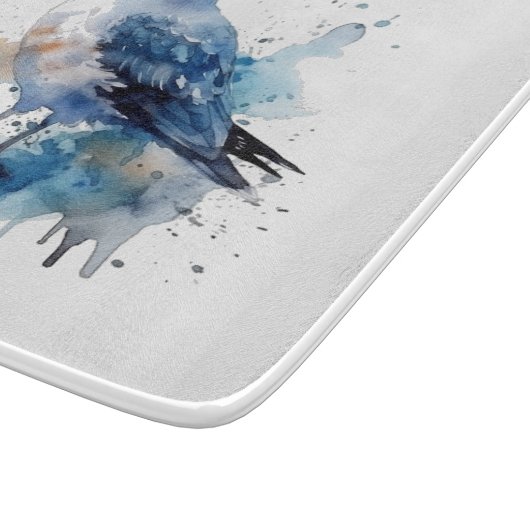 Ocean Breeze: Waterverf Zeemeeuw Snijplank (Hoek)