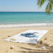 Ocean Breeze: Waterverf Zeemeeuw Strandlaken