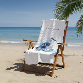 Ocean Breeze: Waterverf Zeemeeuw Strandlaken